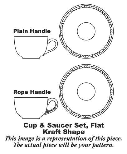 Historical America Red (Smooth) Flat Cup & Saucer Set