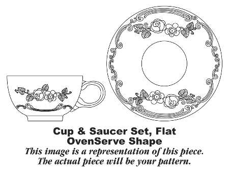 Oven Serve Yellow Flat Cup & Saucer Set
