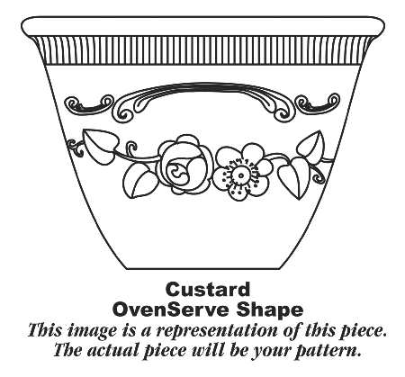 Oven Serve Green Custard Cup