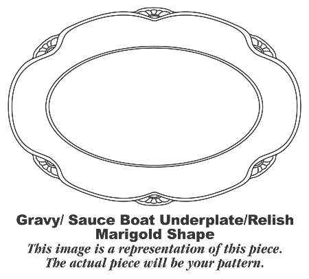 M201 (Gold Trim) Underplate for Gravy Boat