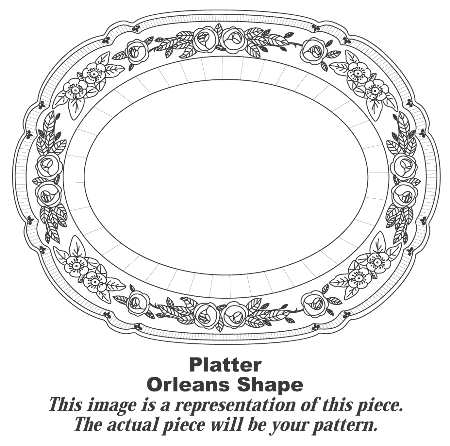 Antique Rose 11" Oval Serving Platter
