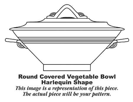 Harlequin Chartreuse Round Covered Vegetable