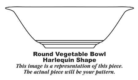 Harlequin Maroon 8" Round Vegetable Bowl