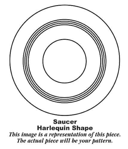 Harlequin Maroon Saucer