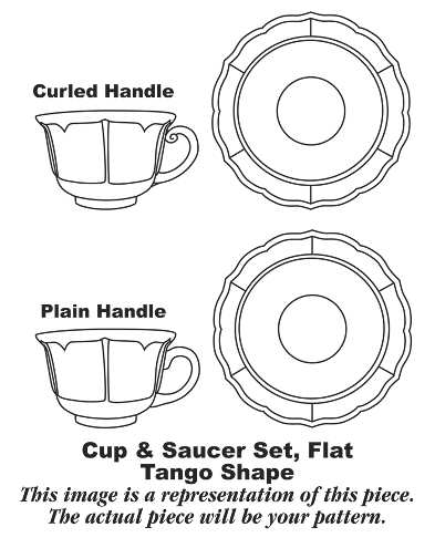 Tango Fiesta Red Flat Cup & Saucer Set