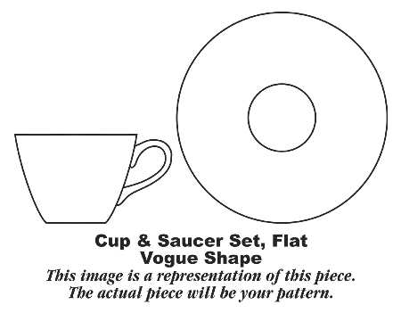 HLC470 Flat Cup & Saucer Set