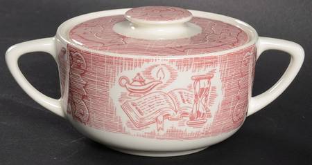 OLD CURIOSITY SHOP, THE (PINK) Sugar Bowl & Lid