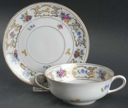 ROB327 Flat Cream Soup Bowl & Saucer Set