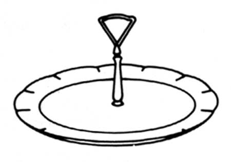 Hermitage Round Serving Plate with Handle (DP)