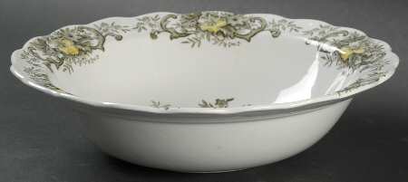 Old English Bouquet Green Multicolor 9" Round Vegetable Bowl