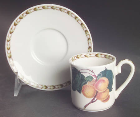 Hooker's Fruit (Fine China, Not Made in England) Flat Demitasse Cup & Saucer Set