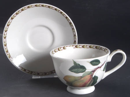 Hooker's Fruit (Fine China, Not Made in England) Footed Cup & Saucer Set