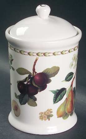 Hooker's Fruit (Fine China, Not Made in England) Coffee Canister & Lid