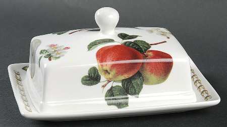 Hooker's Fruit (Fine China, Not Made in England) 1/4 Lb Covered Butter