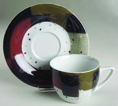 Govinder Cats Breakfast Cup & Saucer Set