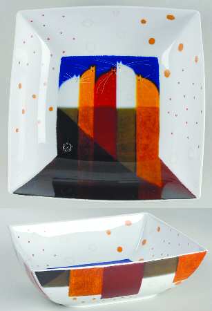 Govinder Cats 8" Square Bowl