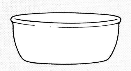 Sandsprite (Single Line Brown Trim) 9" Salad Serving Bowl