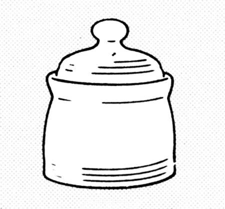 Sandsprite (Single Line Brown Trim) Sugar Bowl & Lid
