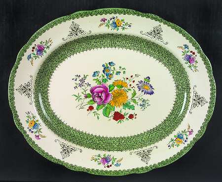 Niagara Green 14" Oval Serving Platter by Royal Cauldon