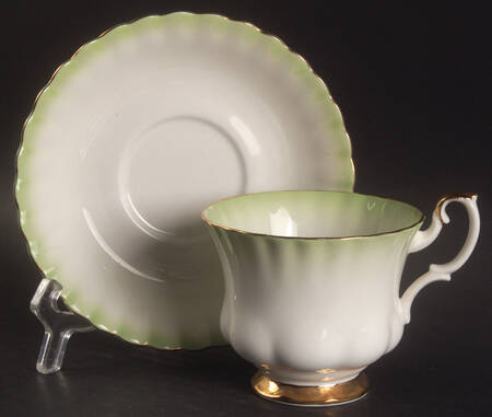 Rainbow Green Footed Cup & Saucer Set