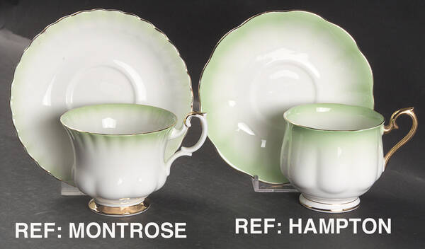 Rainbow Green Footed Cup & Saucer Set