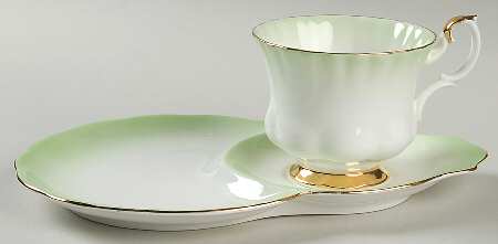 Rainbow Green Dessert Plate & Cup Set