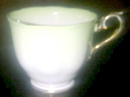 Rainbow Green Footed Cup & Saucer Set
