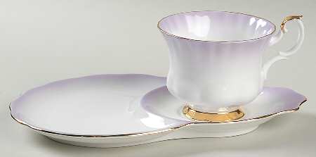 Rainbow Lavender Dessert Plate & Cup Set