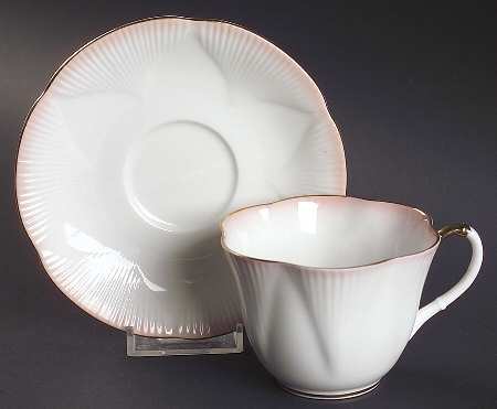 Rainbow Pink Flat Cup & Saucer Set