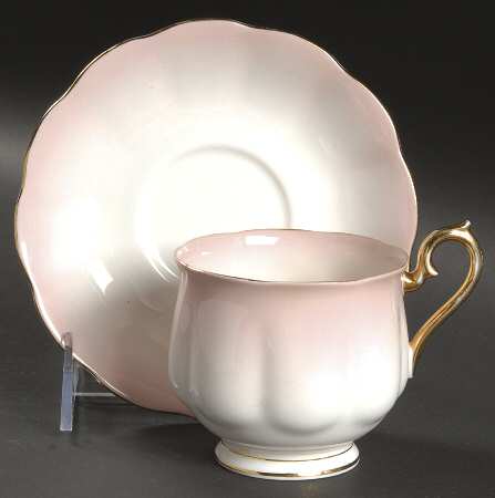 Rainbow Pink Footed Cup & Saucer Set