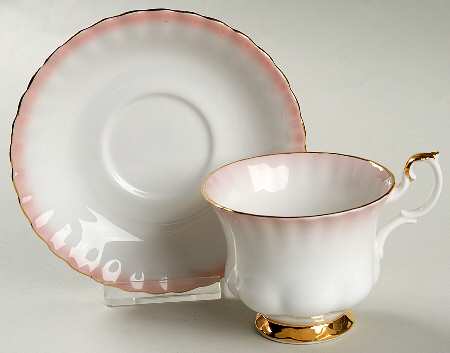 Rainbow Pink Footed Cup & Saucer Set