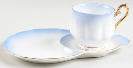 Rainbow Blue Snack Plate & Cup Set