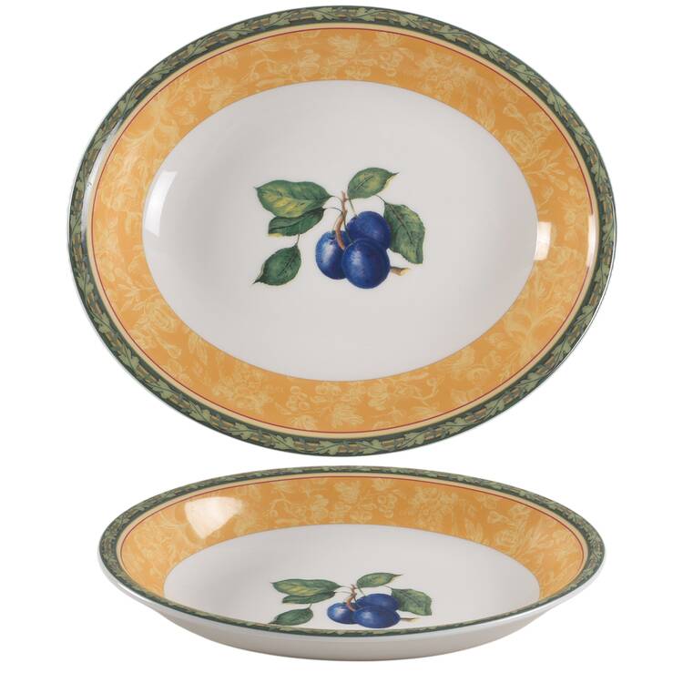 Vintage Orchard 10" Oval Vegetable Bowl