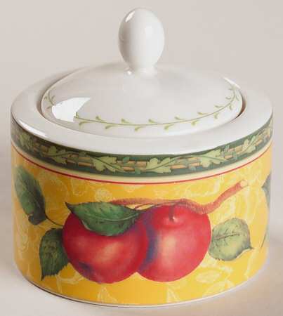 Vintage Orchard Sugar Bowl & Lid