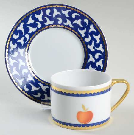 Frutta Alla Finestra Blue Flat Cup & Saucer Set