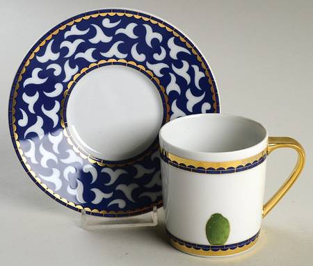 Frutta Alla Finestra Blue Flat Cup & Saucer Set