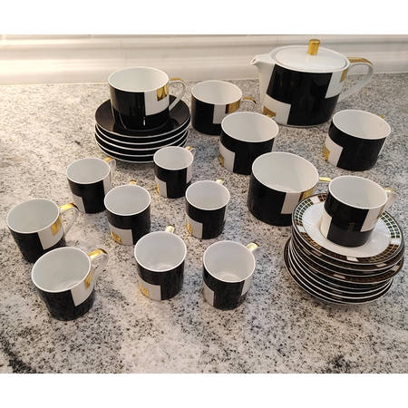 Geometrica Black Teapot & Lid