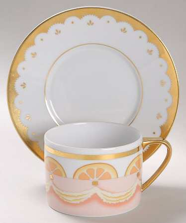 Dolci Deco Bavarese Flat Cup & Saucer Set