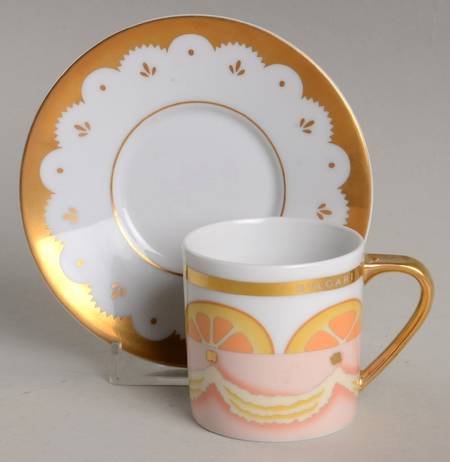 Dolci Deco Bavarese Flat Demitasse Cup & Saucer Set