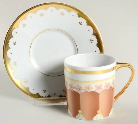 Dolci Deco Charlotte Flat Cup & Saucer Set