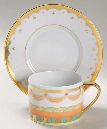 Dolci Deco Zuccoto Flat Cup & Saucer Set