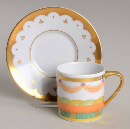 Dolci Deco Zuccoto Flat Demitasse Cup & Saucer Set