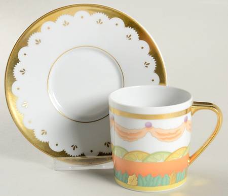 Dolci Deco Zuccoto Flat Cup & Saucer Set