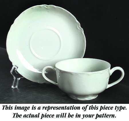 Haviland's Holly Bouillon Soup & Saucer Set