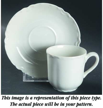 Haviland's Holly Flat Demitasse Cup & Saucer Set