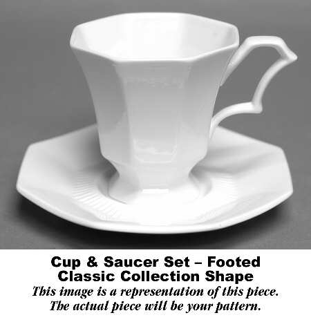 Serendipity Footed Cup & Saucer Set
