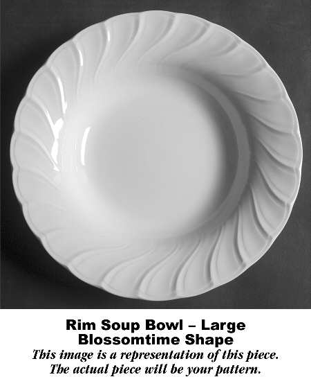Sweetheart Roses Large Rim Soup Bowl