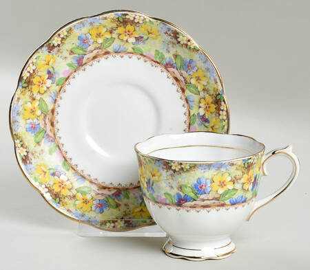 Mary's Garden Footed Cup & Saucer Set