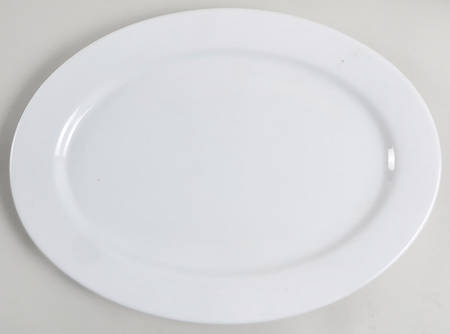 Whiteware (Round) 18" Oval Serving Platter by Royal Limited