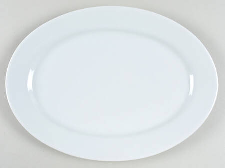 Whiteware (Round) 14" Oval Serving Platter by Royal Limited
